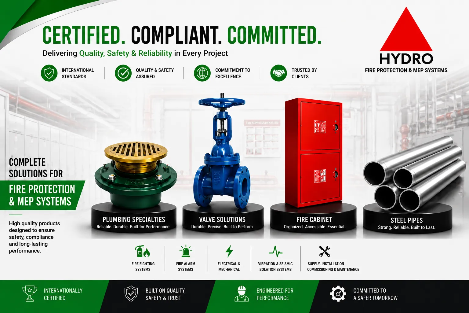 HTC Hydro Group — certification poster.